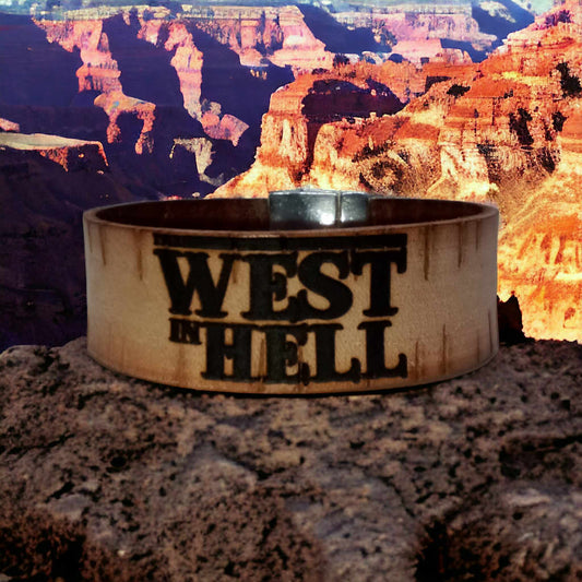 Bracelet cuir The West in Hell Marron vintage