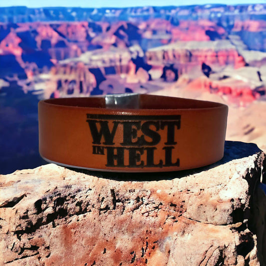Bracelet cuir The West in Hell Marron orange