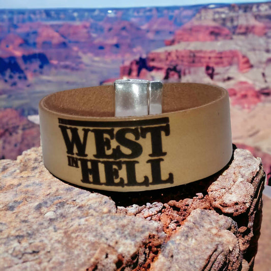 Bracelet cuir The West in Hell Beige