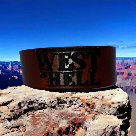 Bracelet cuir The West in Hell Brun