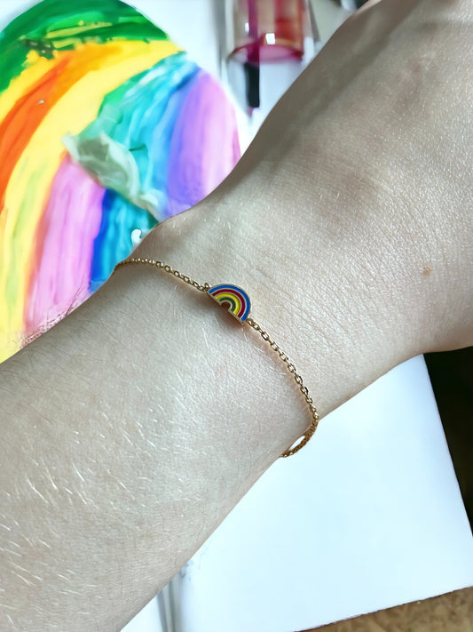 Noé gold-plated rainbow bracelet